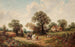 Sussex Landscape Painting Rural scene with hay cart - James Edwin Meadows — artwork view