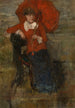 Dame au parasol rouge - James Ensor — Ansicht des Kunstwerks