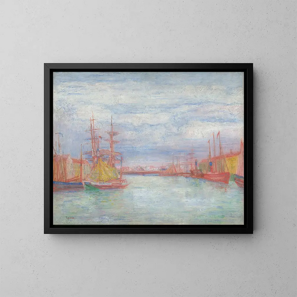 Hafen von Ostende - James Ensor — gerahmtes Bild an der Wand