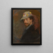 Selbstporträt mit Blumenhut - James Ensor — gerahmtes Bild an der Wand