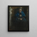 Frau mit blauer Schalkragen - James Ensor — gerahmtes Bild an der Wand