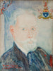 Selbstporträt des Barons James Ensor, sein Teufel, seine Wappen - James Ensor — Ansicht des Kunstwerks