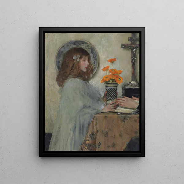 L'Offrande - James Jebusa Shannon — quadro incorniciato alla parete