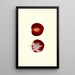 Prunus domestica Flaming Delicious - James Marion Shull — gerahmtes Bild an der Wand