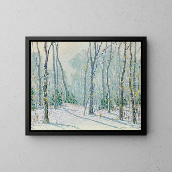 P Landschaftsbild Winter in Fort Lee, NJ - James P. Knox — gerahmtes Bild an der Wand