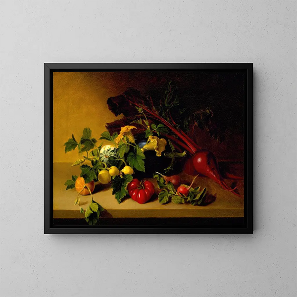 Nature morte con verdure - James Peale — quadro incorniciato alla parete