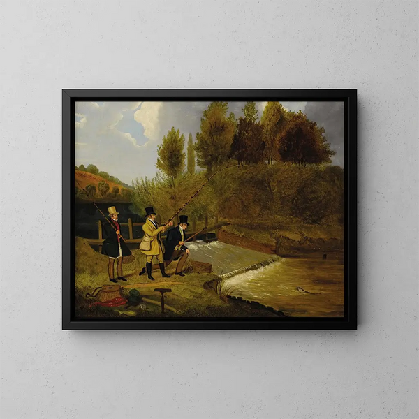 Aller à la pêche - James Pollard — gerahmtes Bild an der Wand
