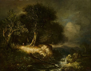 James Stark - Forest landscape with a road and a river.webp