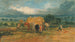Harvest scene with workers loading hay onto a cart - James Ward — artwork view