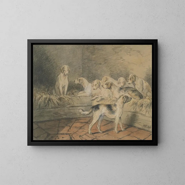 Hunde - James Ward — gerahmtes Bild an der Wand