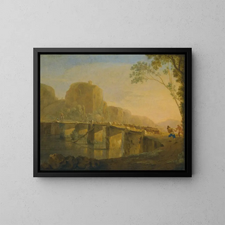 Jan Asselijn - Landscape With Shepherds And Their Flock Crossing The Ponte Acquoria Near Tivoli.webp