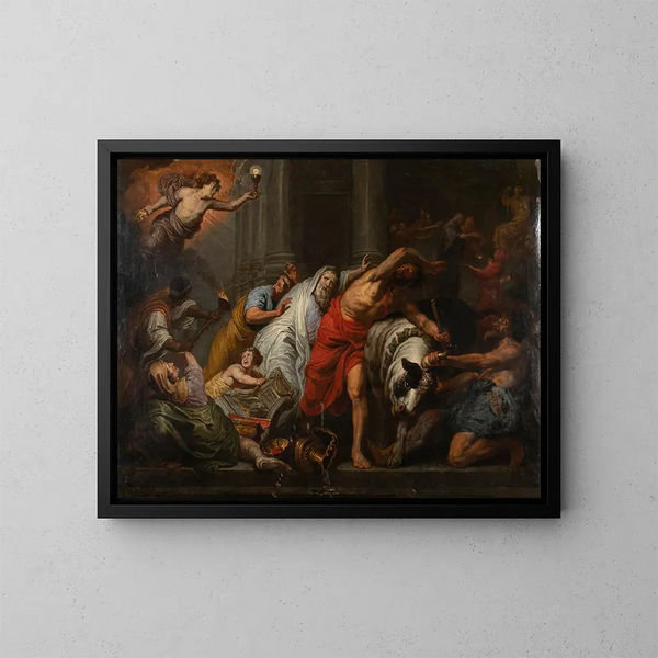Der Triumph der Eucharistie über den Götzendienst - Jan Boeckhorst — gerahmtes Bild an der Wand