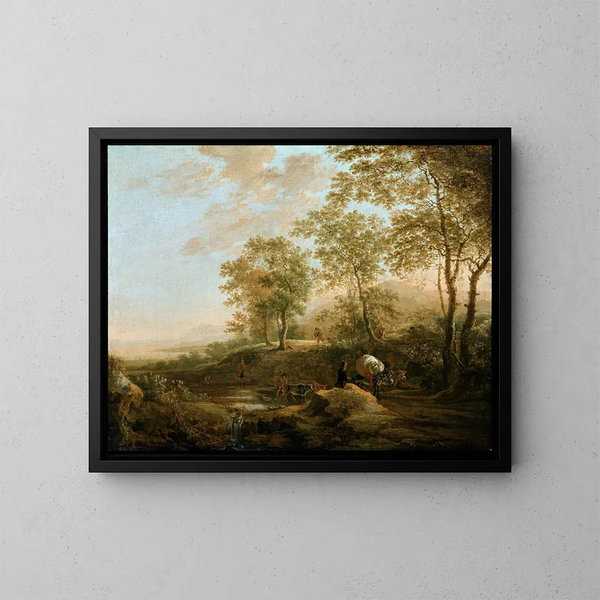 Ufer eines Bachs - Jan Both — gerahmtes Bild an der Wand