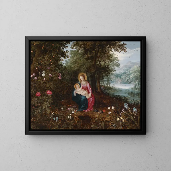 Der fliehende Ruhestand - Jan Brueghel der Jüngere — gerahmtes Bild an der Wand