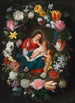 La Vierge et l'Enfant avec il piccolo San Giovanni Battista circondati da una ghirlanda di fiori - Jan Brueghel il Giovane — vista dell’opera