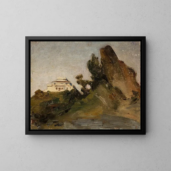 Maison des maharajahs à Abu Road au crépuscule - Jan Cybis — quadro incorniciato alla parete