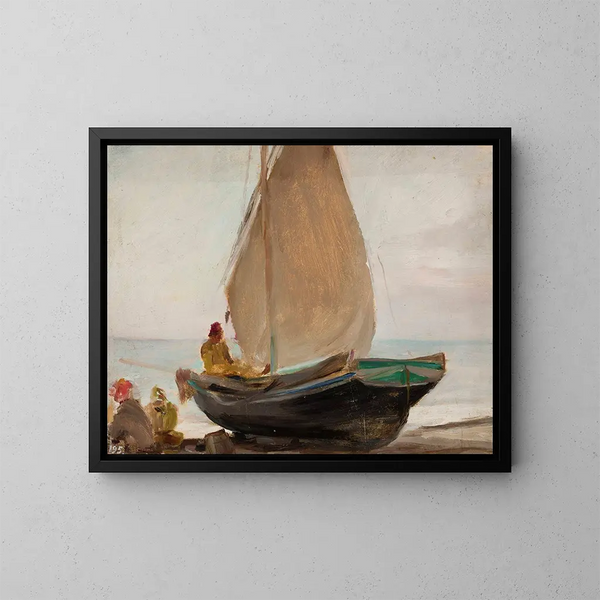 Bateau à Aloupka, du voyage en Crimée - Jan Cybis — quadro incorniciato alla parete