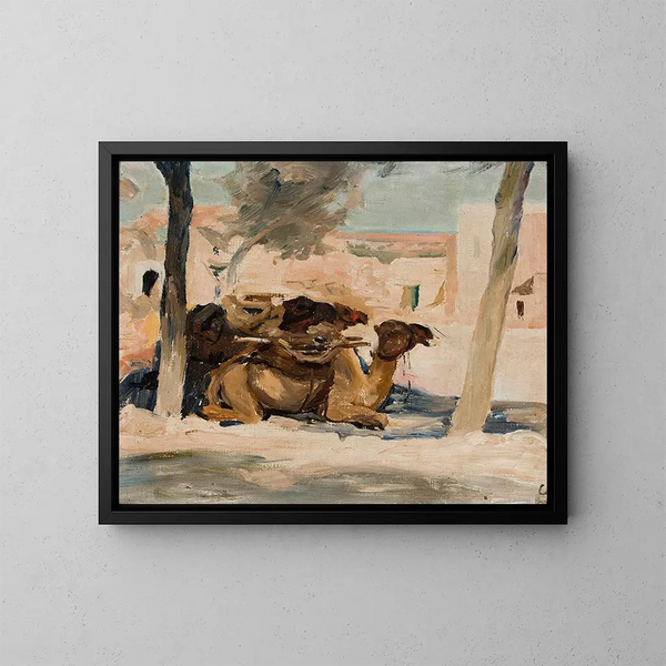 Cammello del viaggio in Palestina - Jan Cybis — quadro incorniciato alla parete