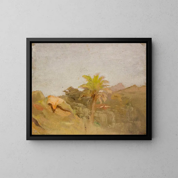 Ceylan-Palmen-Gemälde - Jan Cybis — gerahmtes Bild an der Wand