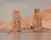 Two statues from the journey in Egypt - Jan Cybis — artwork view