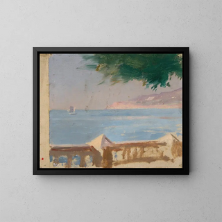 Jan Cigliski - View of the sea from the BakhchiDere villa in Yalta From the journey to Crimea.webp