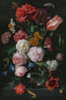 Stillleben mit Blumen in einer Glasvase - Jan Davidsz de Heem — gerahmtes Bild an der Wand