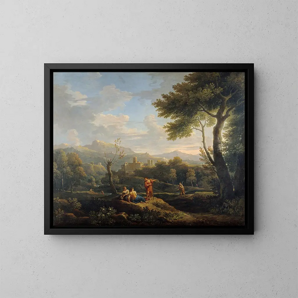 Paesaggio d'Italia - Jan Frans van Bloemen — quadro incorniciato alla parete