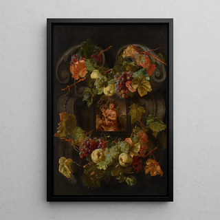 Jan Fyt - Allegories of the Four Seasons surrounded by garlands of seasonal flowers and fruits 4.webp