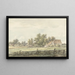 Landscape Painting with Farm - Jan Hulswit — framed artwork on a wall
