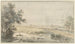 Landscape painting with a fisherman by the water - Jan Hulswit — artwork view