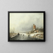 Ein Winterlandschaft mit Figuren auf dem Eis - Jan Jacob Coenraad Spohler — gerahmtes Bild an der Wand