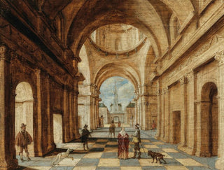 Jan Juriaensz van Baden - A classical interior with elegant figures.webp