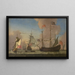 Englische Kriegsschiffe auf See bei frischem Wind - Jan Karel Donatus van Beecq — gerahmtes Bild an der Wand