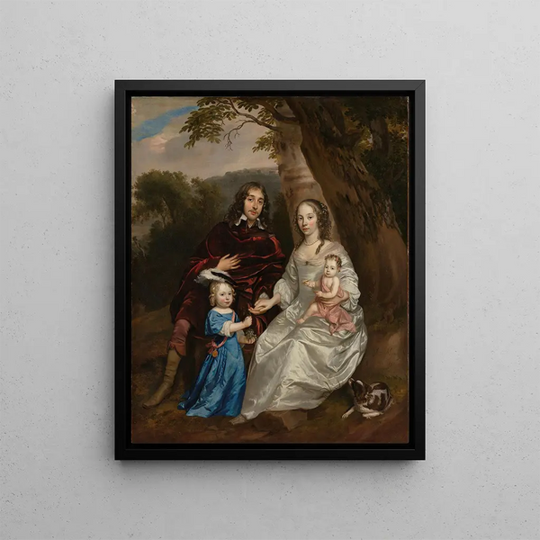 Jan Mijtens - Govert van Slingelandt 162390 lord of Dubbeldam With his first wife Christina van Beveren and their two sons.webp
