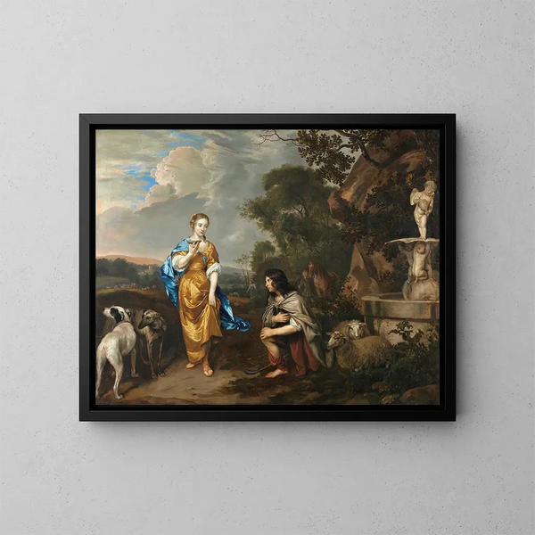 Granida und Daiphilo, Doppelporträt eines jungen Paares - Jan Mijtens — gerahmtes Bild an der Wand