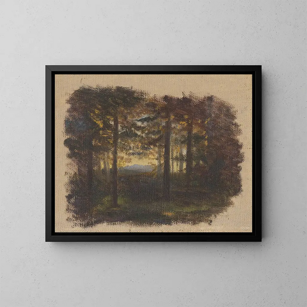 Nel bosco prima del tramonto - Jan Nowopack — quadro incorniciato alla parete