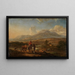 Südliches Abendlandschaft mit Hirten an einem Furt - Jan Peeter Verdussen — gerahmtes Bild an der Wand