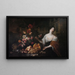 Nature morte di fiori in un parco con una donna - Jan Peter van Bredael l'Ancien — quadro incorniciato alla parete