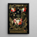 Flower Garland Painting Surrounding a Cartouche with a Bust of Christ - Jan Philips van Thielen — framed artwork on a wall