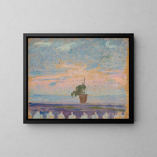 Jan Rembowski - Parapet of balcony with flower pots.webp