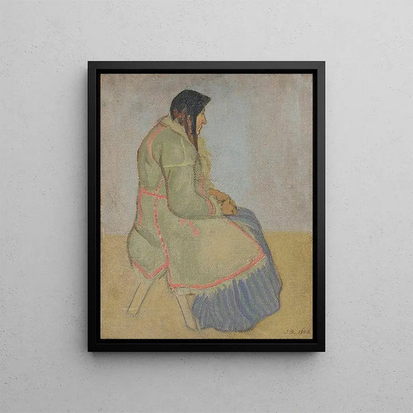 Jan Rembowski - Portrait of an old village woman.webp