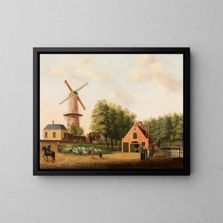 Jan Spaan - Village with a Windmill.webp