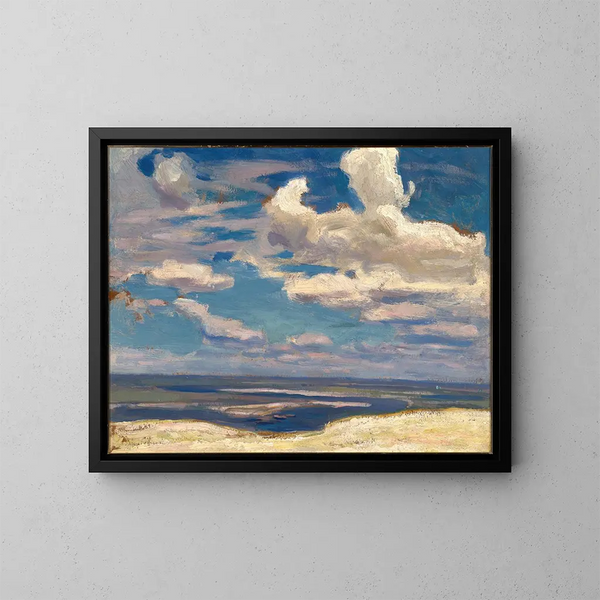 Wolken über dem Fluss Dnipro - Jan Stanisławski — gerahmtes Bild an der Wand
