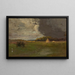 Paesaggio con un covone di fieno - Jan Stanisławski — quadro incorniciato alla parete