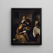 Kinder lernen mit einer Katze lesen - Jan Steen — gerahmtes Bild an der Wand