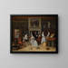 Fantastisches Innenraum-Gemälde mit Jan Steen und der Familie von Gerrit Schouten - Jan Steen — gerahmtes Bild an der Wand