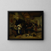 Interno di un'osteria con un vecchio che si diverte con la padrona e due uomini che giocano a backgammon noto come Due tipi di giochi - Jan Steen — quadro incorniciato alla parete