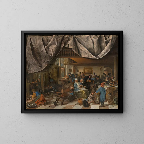 La Vie de l'homme - Jan Steen — gerahmtes Bild an der Wand