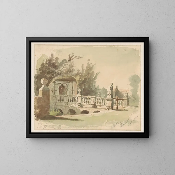 Porta del castello di Heemstede - Jan Striening — quadro incorniciato alla parete
