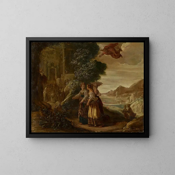 Merkur und Hersé - Jan Tengnagel — gerahmtes Bild an der Wand